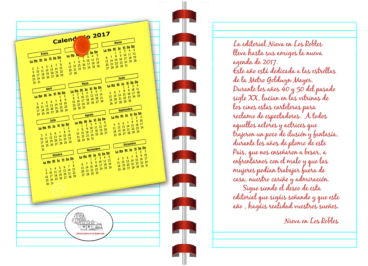 Agenda 2017 Nieva en los Robles